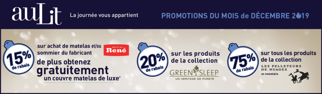 Promotions du mois de décembre- boutique AuLit